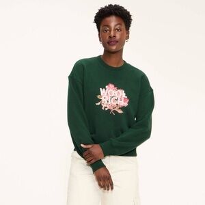 Woolrich x Target Forest Green Floral Graphic Pullover Size Small